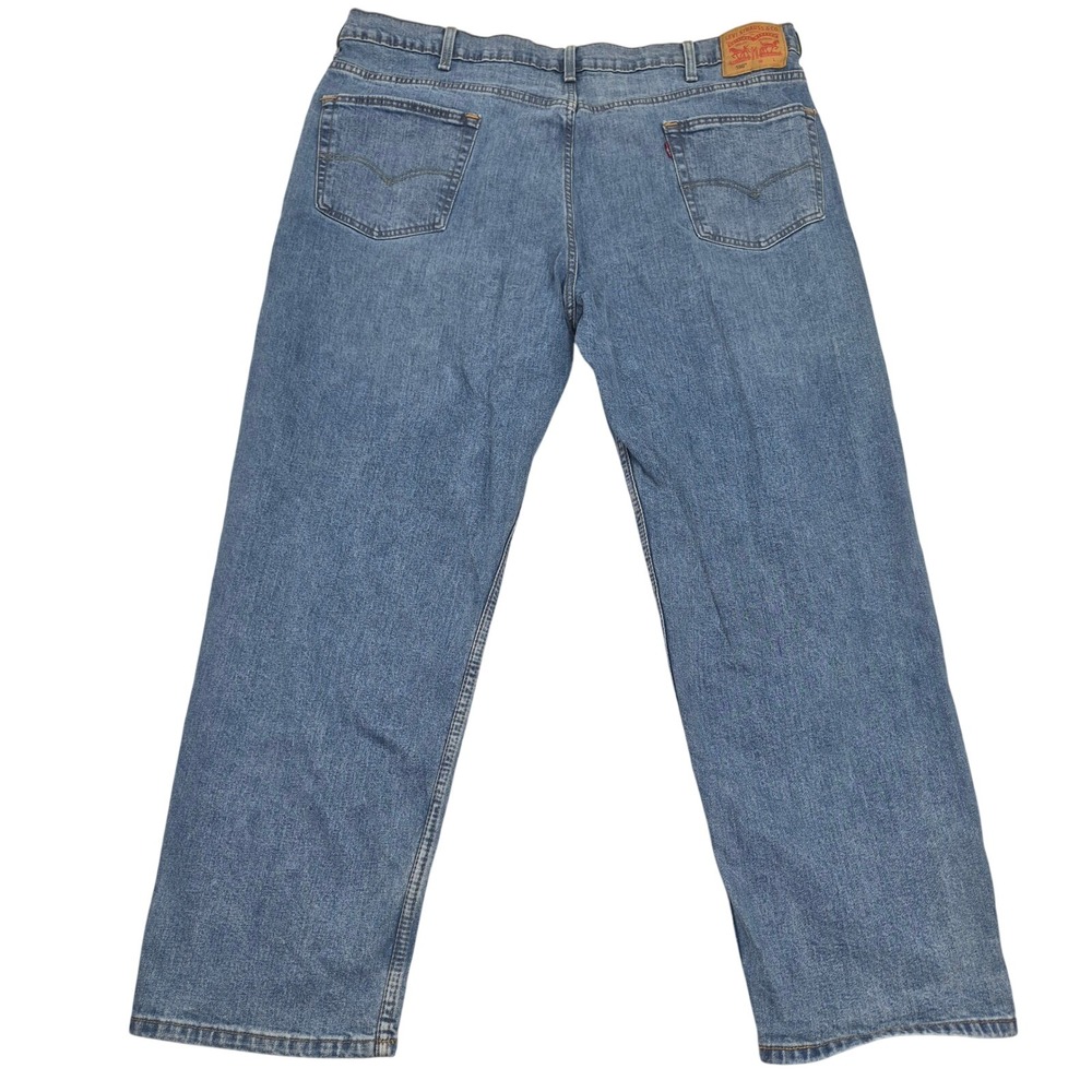 Levis 550 46x32 Relaxed Fit Tapered Leg Blue Jeans Mens Light Wash Big 46